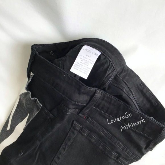 Ankle Skinny Black Jeans with geometric pattern - Picture 4 of 7